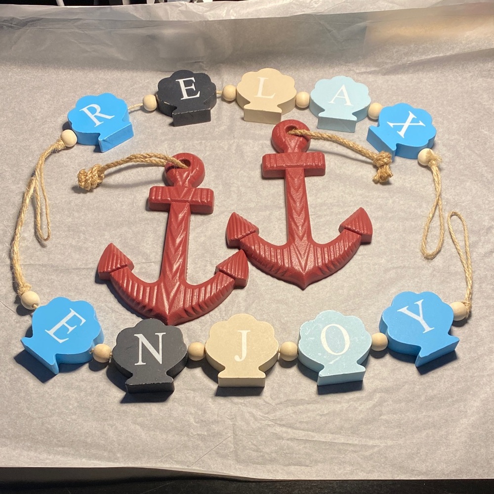 4 Pc Nautical Decor